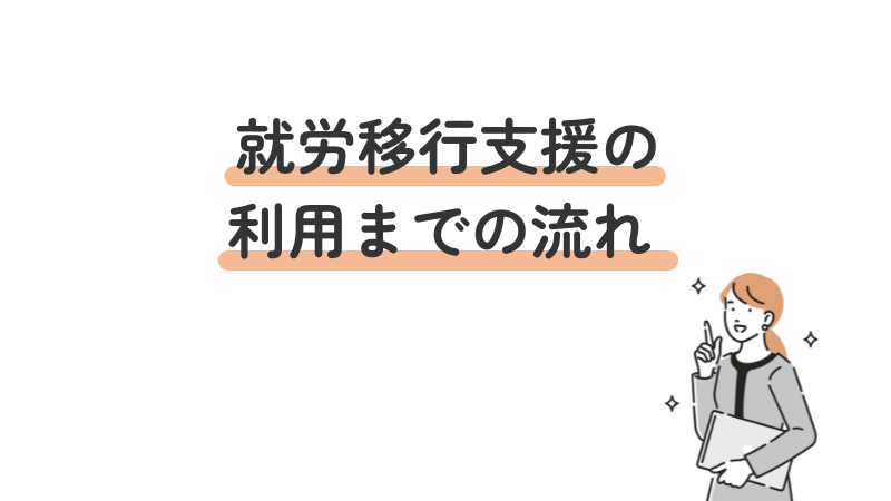 就労移行支援の流れ|主治医に相談・情報収集・事業所見学・利用申請・利用契約