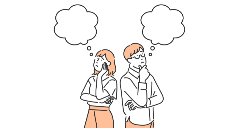 ADHDのある人が仕事で一生懸命努力してもうまくいかない理由に悩むイラスト画像