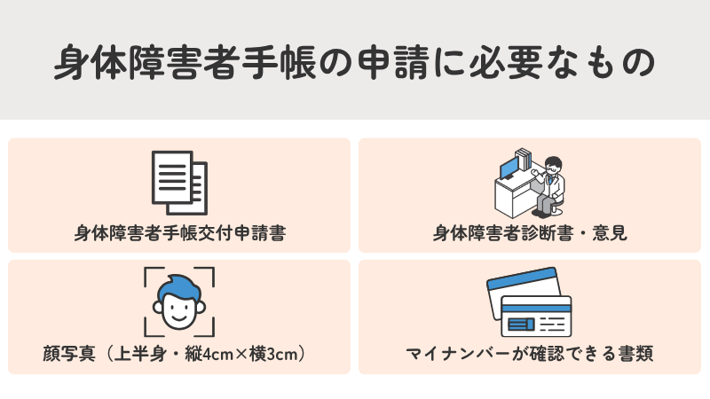 身体障害者手帳の申請に必要なもの