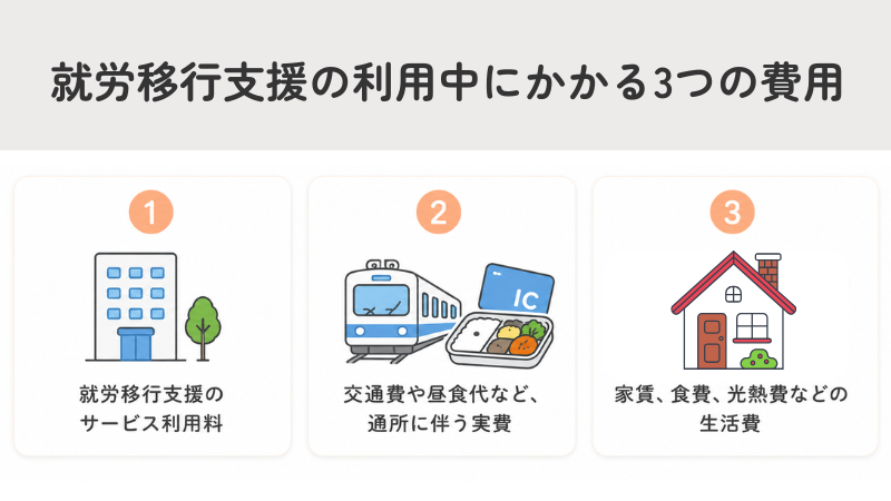 就労移行支援の利用中にかかる3つの費用