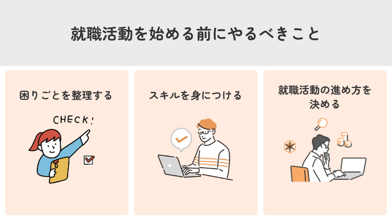 ひきこもりの方が就職活動を始める前にやるべきこと3つを紹介