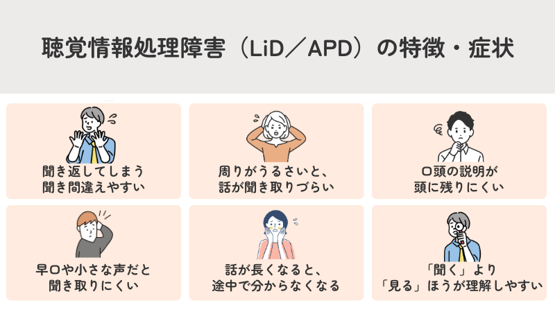 聴覚情報処理障害(LiD/APD)の特徴・症状