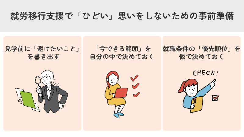就労移行支援で「ひどい」思いをしないための事前準備